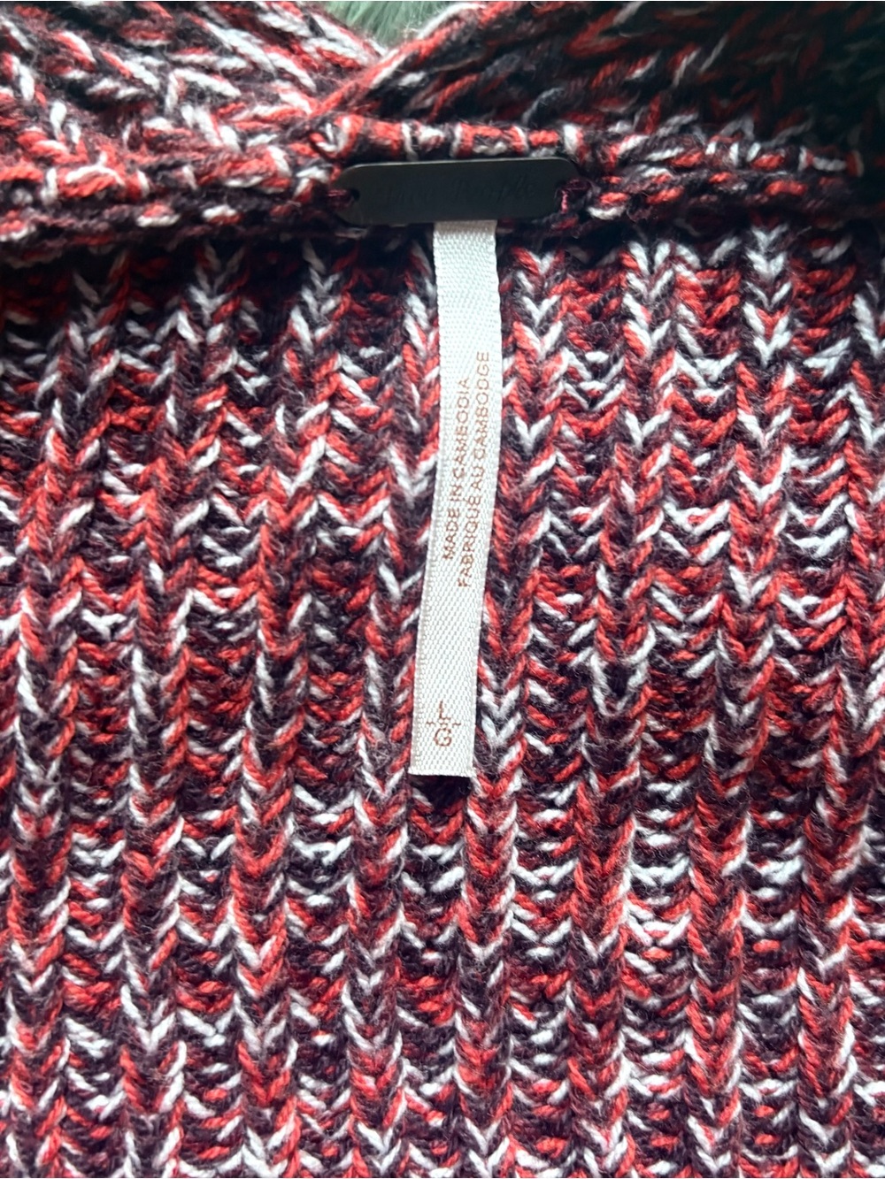 Free People Marled Raspberry Knit Cropped Shrug - Picture 2 of 3
